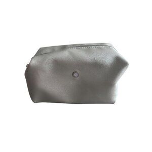 BULGARI Silver Travel Cosmetic Makeup Zip Bag